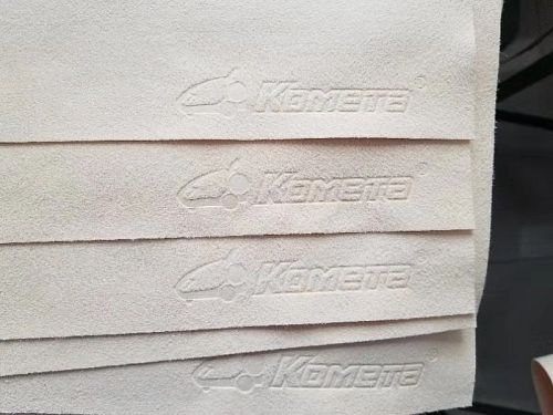 Искусственная замша, 38х55, PVM, 300 gsm, желтая, с логотипом, в упаковке