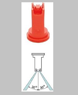 Распылитель Geoline EZK TWIN 110-06 сер. (пластм.) с подачей воздуха
