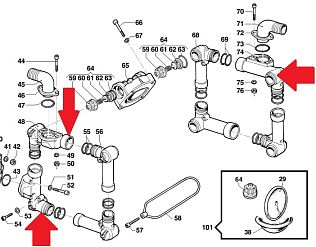 Всасывающий корпус насоса BP151 - BP71 (1х3)