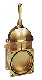 Задвижка на вакуумную бочку с двумя фланцами, 4", трубная резьба