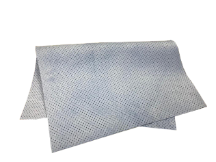 Искусственная замша перфорированная голубая 40х55, 300gsm(коробка 300шт)