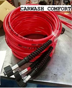 Шланг CARWASH COMFORT для МСО DN 6 красный 200 бар 4 м 1/4 г.. 3/8 ш.