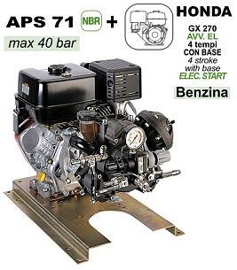 Насос мембранный Comet серия APS 71 (67,2 л/мин; 40 бар) c бенз. дв. Honda GX270 Elec.start
