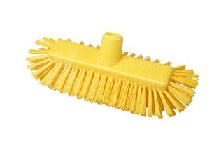 Щетка-скраб полукруглая (с подачей воды) - жесткая, 285х120 мм, желтый