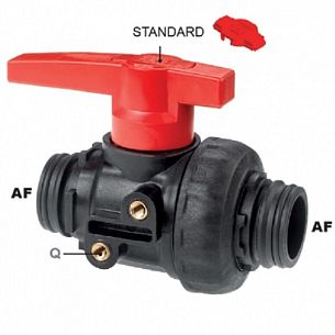 Кран 2х ходовой AF7; тип ручки LC; крепление TYPE 2; поток ON/OFF