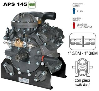 Насос мембранный Comet серия APS 145 (142 л/мин; 50 бар); вал ВОМ 1"3/8