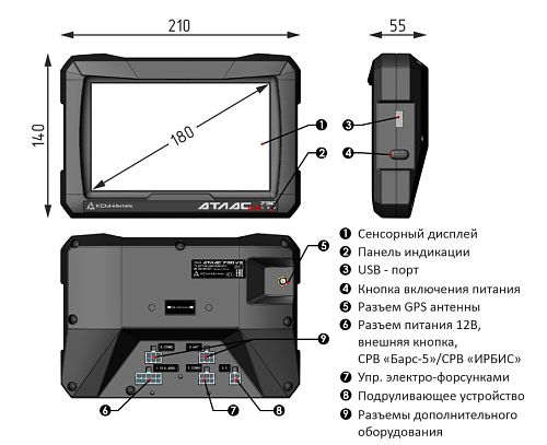 Система параллельного вождения КСМ-Интех АТЛАС 730 с патч антенной