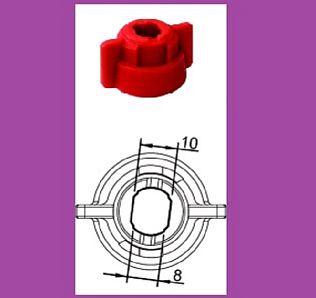 Гайка распылителя универсальная (фиолет.)