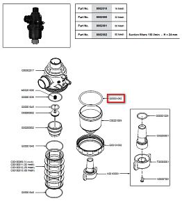 Уплотнительное кольцо всасывающего фильтра