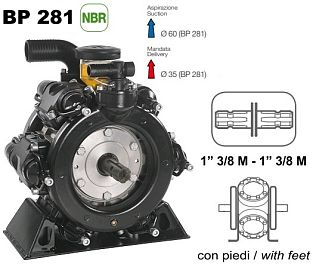 Насос мембранный Comet серия BP281 (248л/мин; 20 бар); вал ВОМ 1"3/8