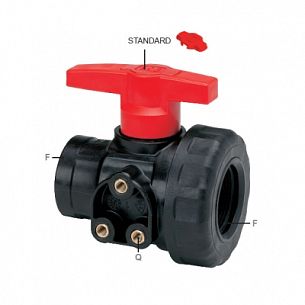 Кран 2х ходовой; тип ручки LL; крепление TYPE 1; вх.-вых.Г1"