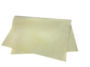 Искусственная замша, перфорированная желтая 40х55, 250 gsm