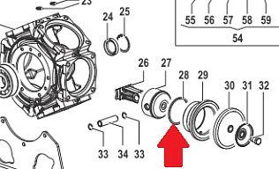 Кольцо поршня Ø85х3х3,4 насоса BP/BPS-300