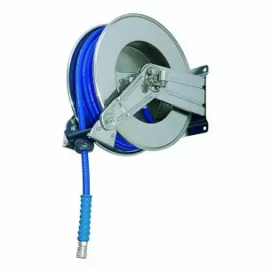 Барабан авто. безопасное сматывание для рук. дл. 15м 1/2" (нерж.) 1/2"ш. 1/2"ш. 200 бар